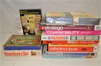 Vtg Board Game Lot w/ US Map Puzzle