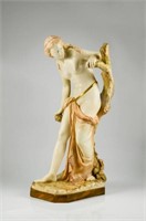 Large Royal Worcester porcelain figure of a female