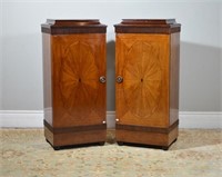Pair of mahogany art deco cabinets