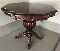 Heavily Carved Mahogany Parlor Table