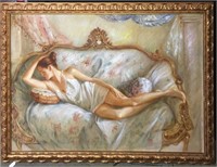 Signed A. Popa Oil On Canvas Of Woman