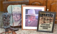 John Wayne & Other Western Pictures & Decorations