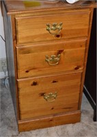 Small 3-Drawer Wood Cabinet With Contents