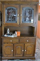 2-Piece Solid Wood China Cabinet