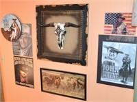 John Wayne Clock, Pictures, & Other Western Decor