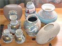 8 Pieces Southwestern Style Pottery