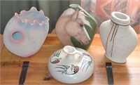 4 Southwestern Style Pottery Pieces