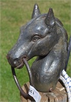 Cast-Iron Horse Head Hitch Post Top