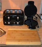 Toaster, Waffle-Maker, & Cuttingboard