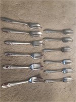 Twelve Victorian Style Appetizer Forks