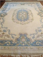Floral Wool Area Rug - 14'5" x 10'1"