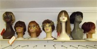 7 WIGS ON SHOULDER MANNEQUIN HEADS #11