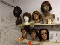 7 WIGS ON SHOULDER MANNEQUIN HEADS #6