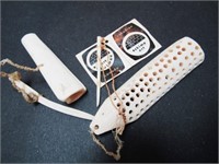 TWO INUIT CARVED IVORY GAMES