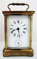 BRASS CARRIAGE CLOCK with ALARM