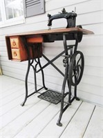 19TH C. TREADLE SEWING MACHINE