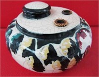 FRENCH ART DECO POTTERY INKWELL