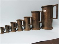 19TH C. FRENCH GRADUATED PEWTER MEASURES