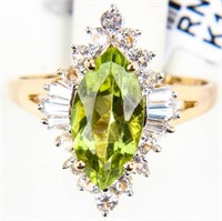 Jewelry Sterling Silver Peridot Cocktail Ring