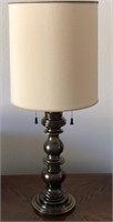 Stiffel dark rubbed brass base table lamp