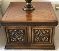 2 Door square wooden side/end table