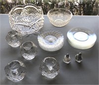 20 pc. Crystal glassware and glass dishes