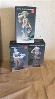 3 couple Set with flower baskets figurines