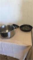 Martha Stewart quart pan with two frying pans and