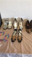Size 8 high heel shoes (4) with belt
