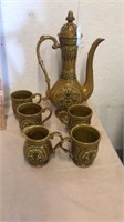 Six piece coffee set 1970s pot