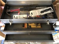 Craftsman metal toolbox with contents