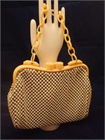 Vintage Whiting & Davis Mesh Purse Hand Bag Enamel