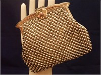 1920's Whiting & Davis Mesh Purse Hand Bag Gold