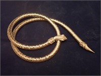 Vtg Whiting & Davis Silver Snake Necklace