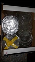 Box with glass mason jar lids