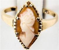 Jewelry 10kt Yellow Gold Cameo Ring