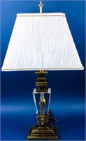 Vintage Stiffel  Brass Lamp with Baccarat Crystal
