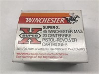 (1) Super X 45 Win Mag Pistol-Revolver 20Cart.