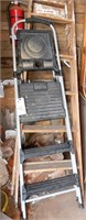 wooden ladder and step stool