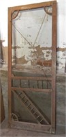 Antique pine screen door