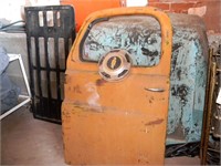 Chevy truck hood, old door, International grill