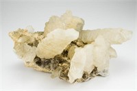 White quartz calcite mineral