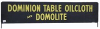 DOMINION TABLE OIL CLOTH AND DOMOLITE TIN RACK