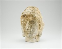 Chinese stone carved Buddha head