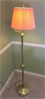 Brass Finish Floor Lamp with Swing Arm