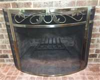 Rounded Three Hinged Panel Fire Place