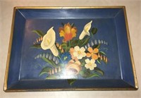 Painted Metal Tray with Sloped Sides