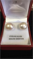 SS genuine freshwater pearl earrings comes with