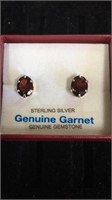 SS Garnet stud earrings