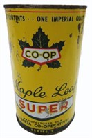 CO-OP SUPER MAPLE LEAF IMPERIAL QUART CAN